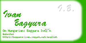 ivan bagyura business card